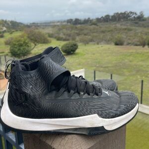 Jordan Black and White High-Top Athletic Shoes